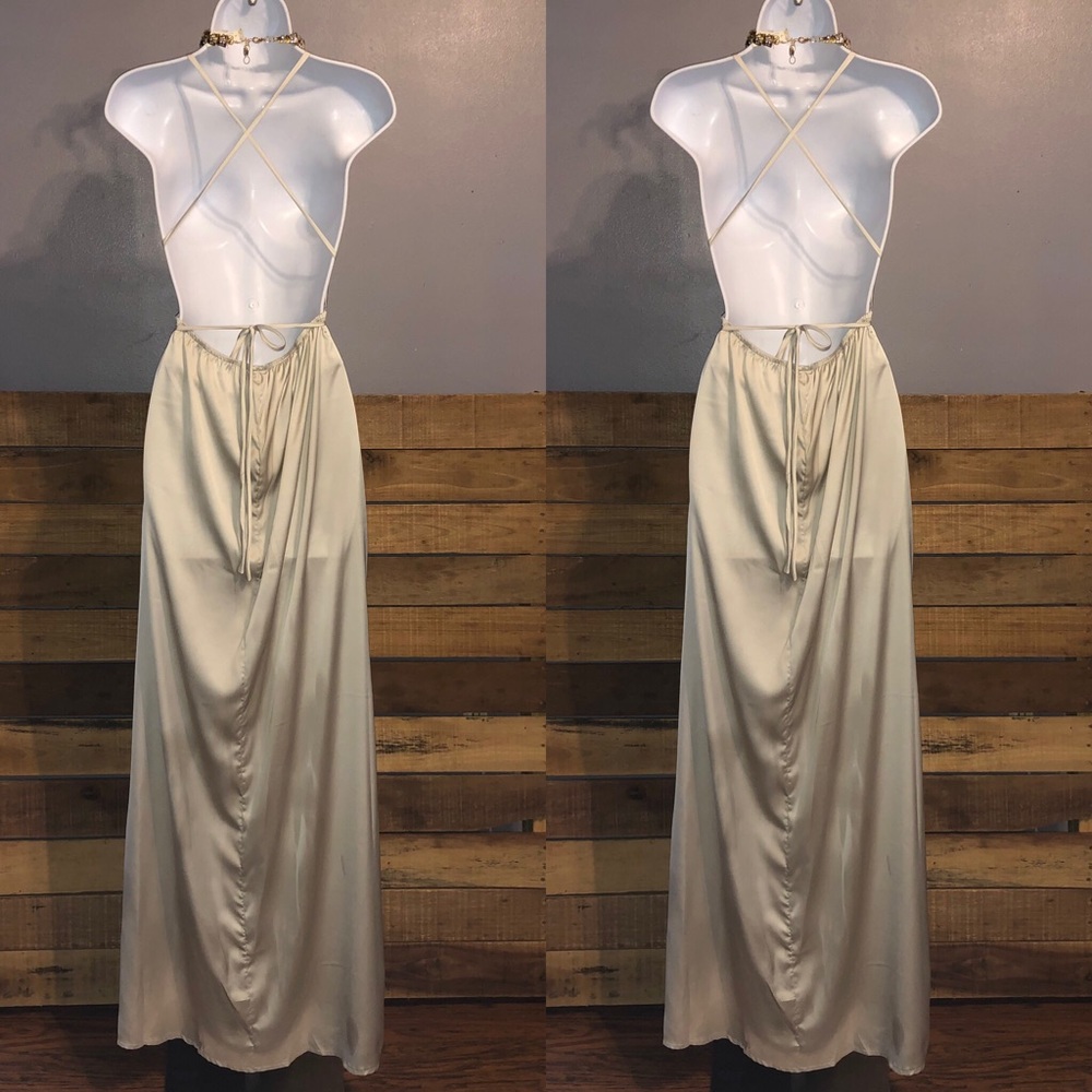 Silky Maxi Slit Dress - Picture 6 of 7